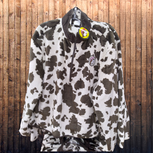 Buc-ee's Cow Print Pullover